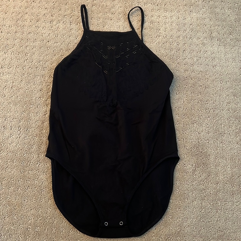 Free People Intimately Black Bodysuit. Size M/L